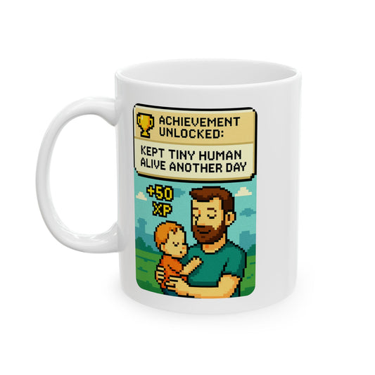 Achievement Unlocked Ceramic Mug - Perfect for Gamers, Coffee Lovers, Gifts, Home Office Decor, Motivational Mug