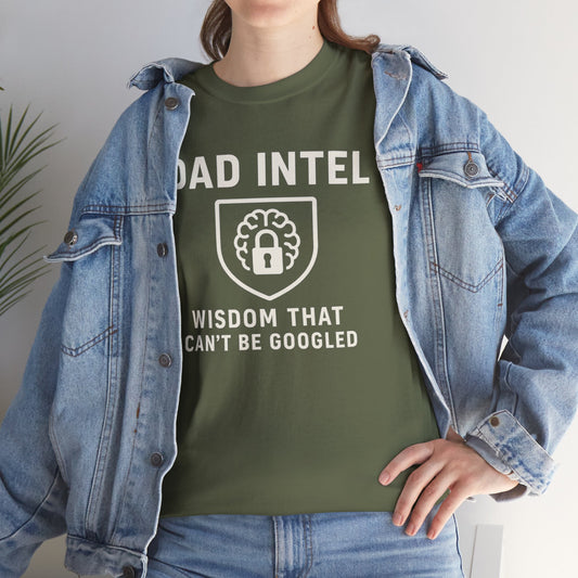 Dad Intel Wisdom Tee, Unisex T-Shirt, Father's Day Gift, Dad Humor Shirt, Family Appreciation Apparel, Casual Everyday Wear