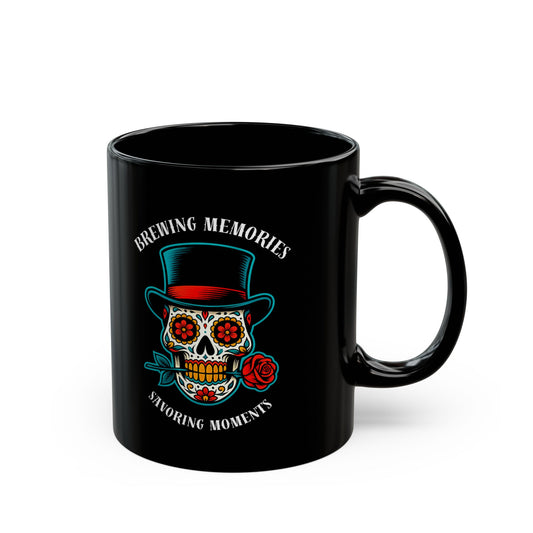Brewing Memories Sugar Skull Mug | Day of the Dead Coffee Cup