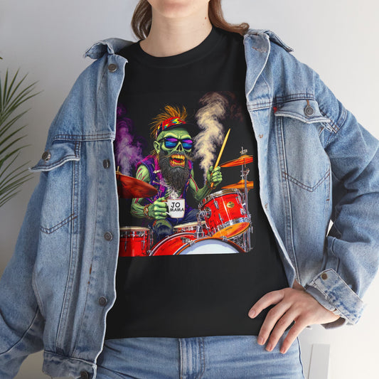 Psychedelic Zombie Drummer Shirt – Funny Gift for Music Lovers