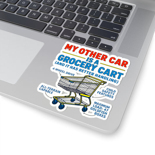 Funny Grocery Cart Stickers, Humorous Decor, Kitchen Gifts, Cart Lovers, Cute Vehicle Stickers, Fun Home Accessories