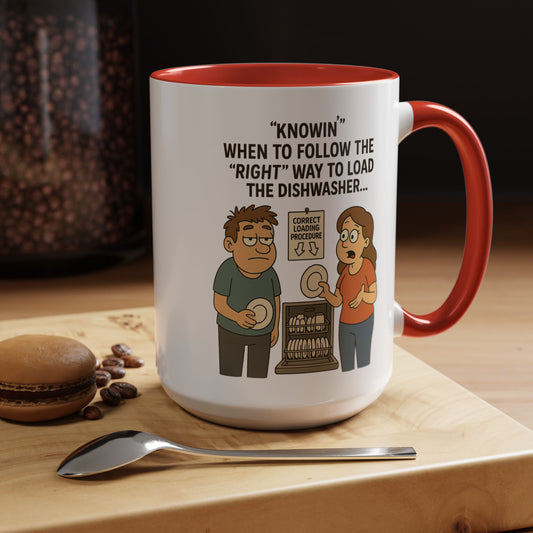 “Dishwasher Diplomacy – Dad Wisdom Coffee Mug" - Perfect Gift for Father's Day, Birthday, or Any Dad Occasion, Fun Kitchen Decor, Humor Mug, Tea Lover's Gift