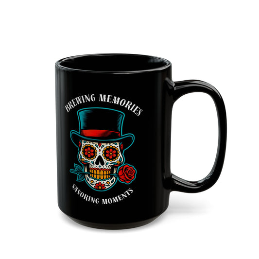 Brewing Memories Sugar Skull Mug | Day of the Dead Coffee Cup